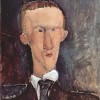 Blaise Cendrars' portrait by Amadeo Modigliani (1917)