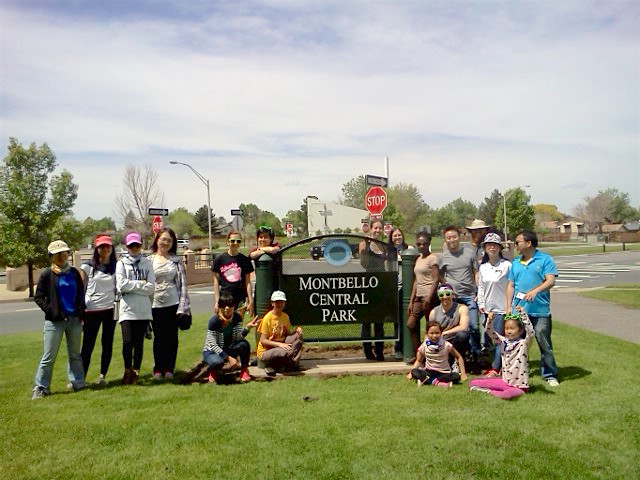 After mulching trees on May 21st at Montebello Park we took this picture.